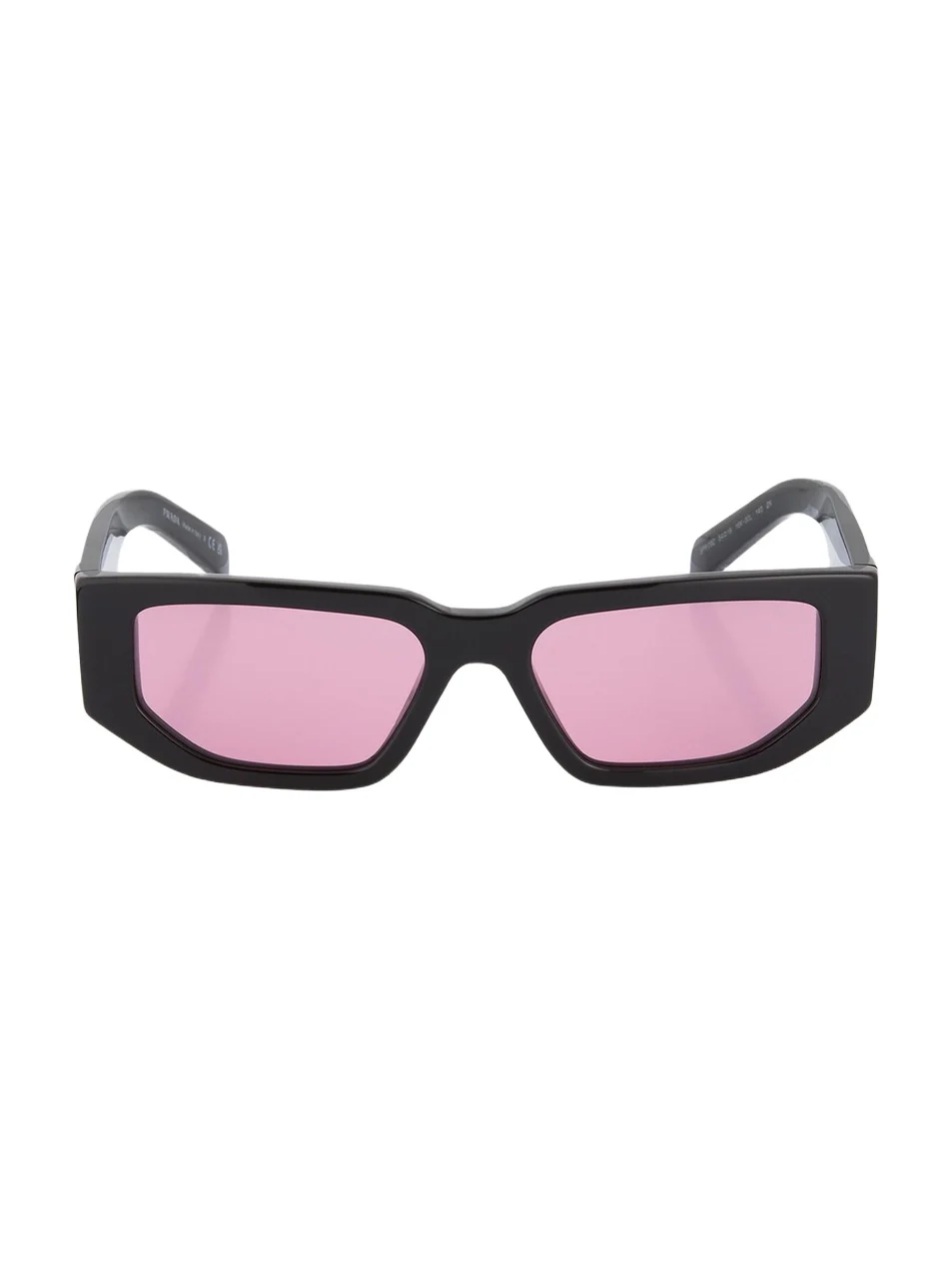 Prada Men's Triangle Logo Bicolor Rectangle Sunglasses