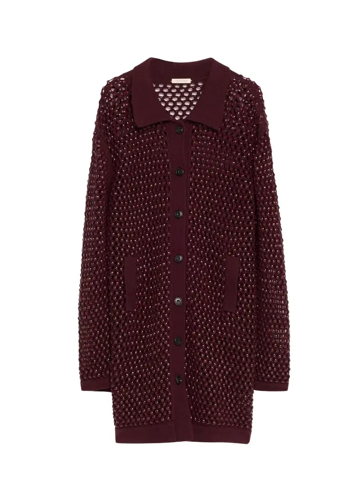 Diotima Embellished Open Knit Cardigan Coat | Image 1 Diotima Embellished Open Knit Cardigan Coat | Image 1