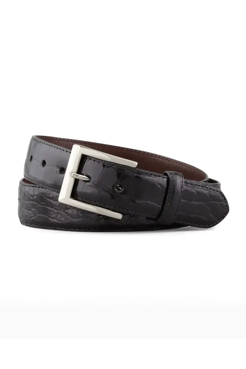 W. Kleinberg Glazed Alligator Belt | Thumbnail 3