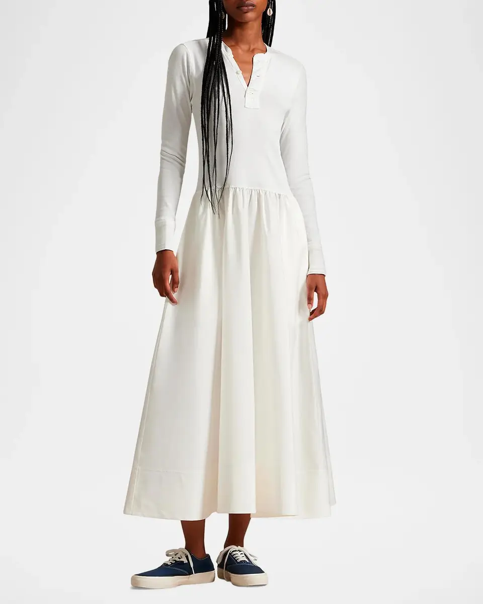 Polo Ralph Lauren Cotton Henley Midi Dress | Thumbnail 2 Polo Ralph Lauren Cotton Henley Midi Dress | Thumbnail 2