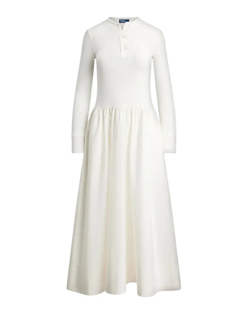 Polo Ralph Lauren Cotton Henley Midi Dress | Image 1 Polo Ralph Lauren Cotton Henley Midi Dress | Image 1
