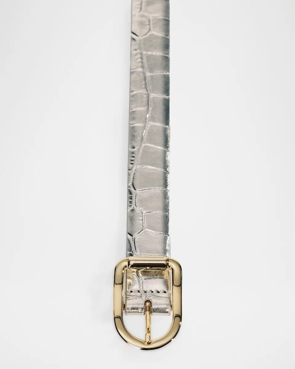 Déhanche Mija Mirror Croc-Embossed Leather Belt | Thumbnail 4 Déhanche Mija Mirror Croc-Embossed Leather Belt | Thumbnail 4