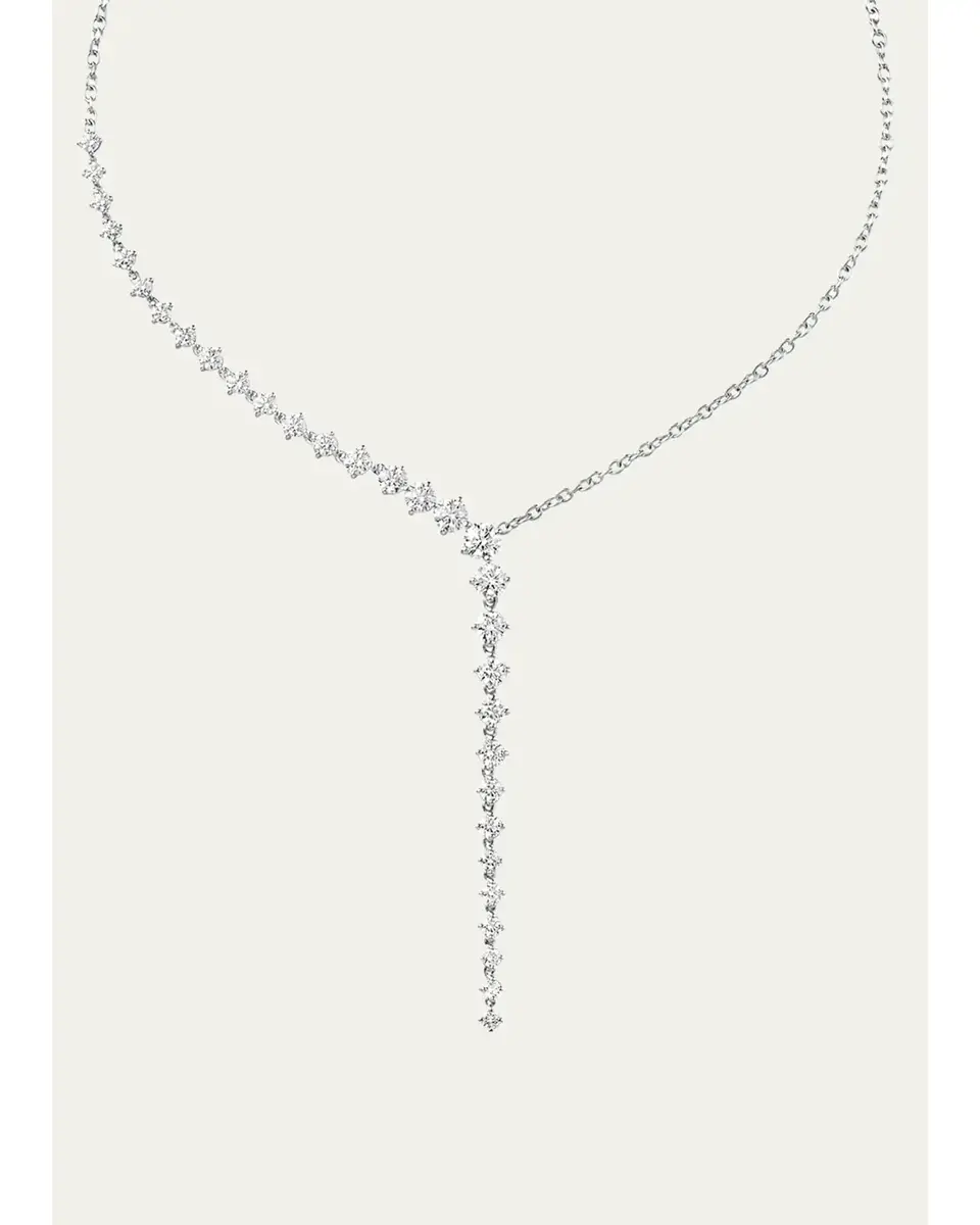 Melissa Kaye Aria Cascade Diamond Lariat Necklace