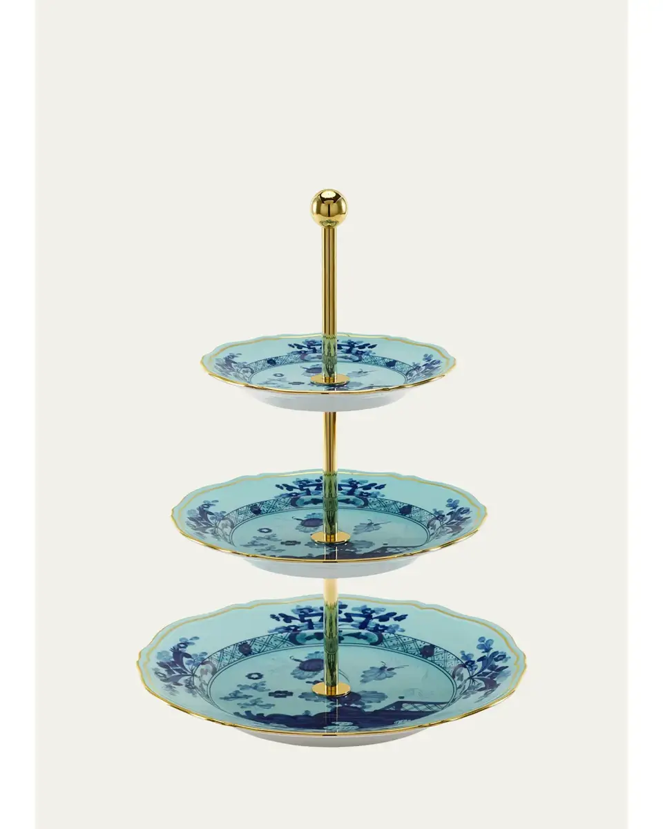 GINORI 1735 Oriente Italiano Iris 3-Tier Stand | Image 1 GINORI 1735 Oriente Italiano Iris 3-Tier Stand | Image 1