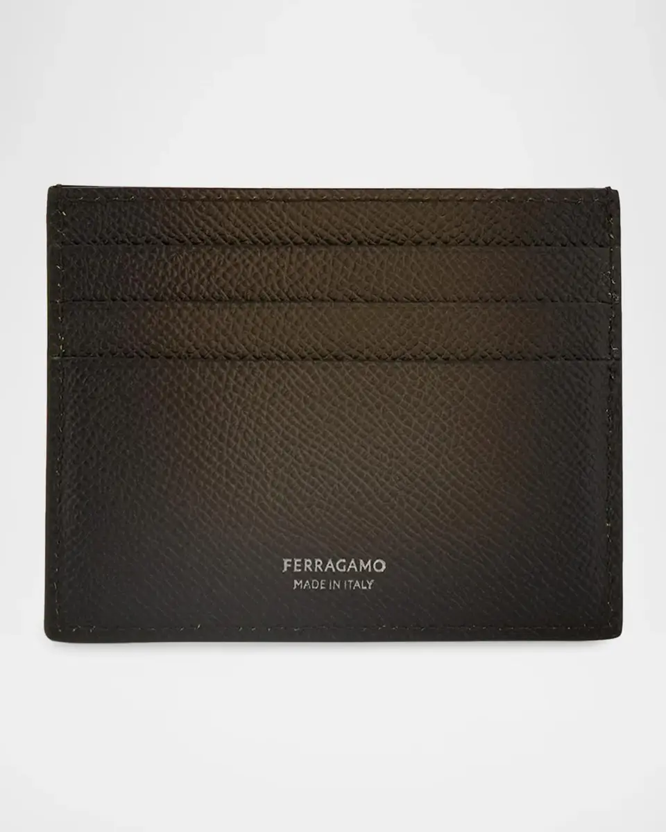 Ferragamo Men's Micro Gancio Leather Card Case | Thumbnail 2 Ferragamo Men's Micro Gancio Leather Card Case | Thumbnail 2