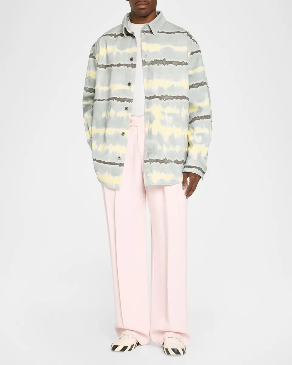 Off-White Men's Tie-Dye Drill Button-Down Shirt | Thumbnail 2 Off-White Men's Tie-Dye Drill Button-Down Shirt | Thumbnail 2