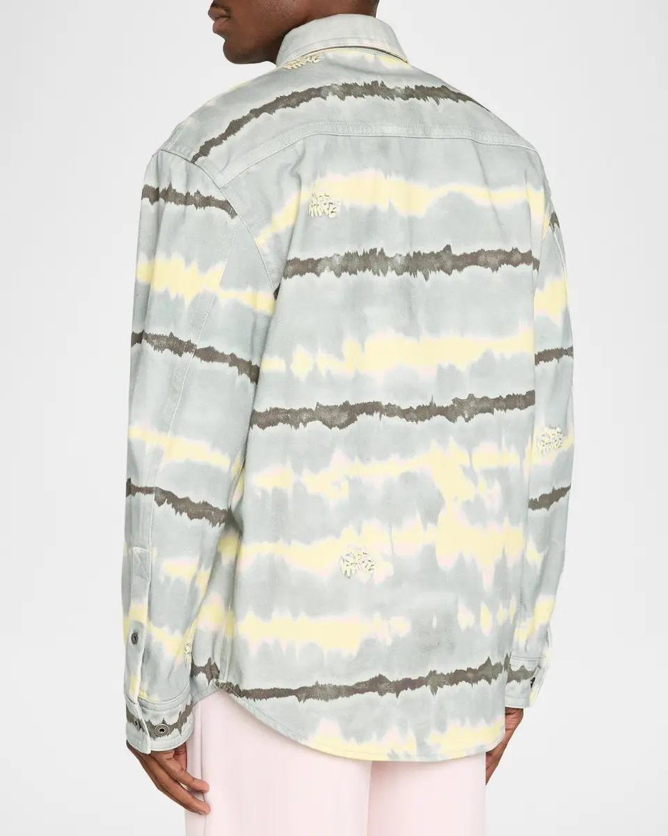Off-White Men's Tie-Dye Drill Button-Down Shirt | Thumbnail 3 Off-White Men's Tie-Dye Drill Button-Down Shirt | Thumbnail 3
