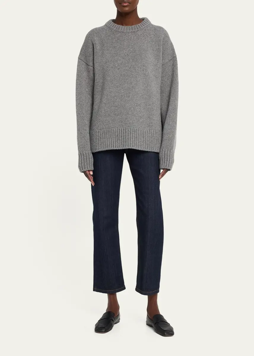 The Row Ophelia Wool-Cashmere Crewneck Sweater | Thumbnail 2 The Row Ophelia Wool-Cashmere Crewneck Sweater | Thumbnail 2