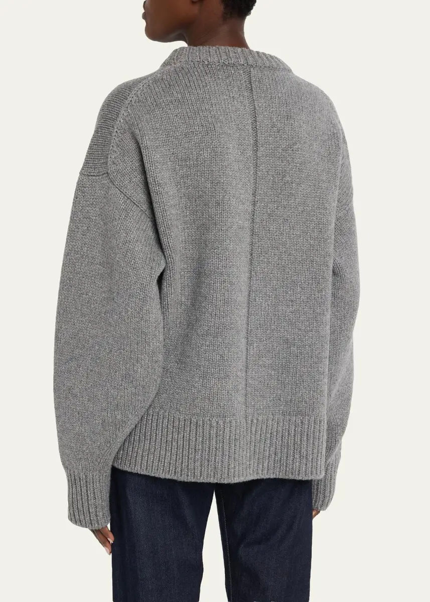 The Row Ophelia Wool-Cashmere Crewneck Sweater | Thumbnail 3 The Row Ophelia Wool-Cashmere Crewneck Sweater | Thumbnail 3