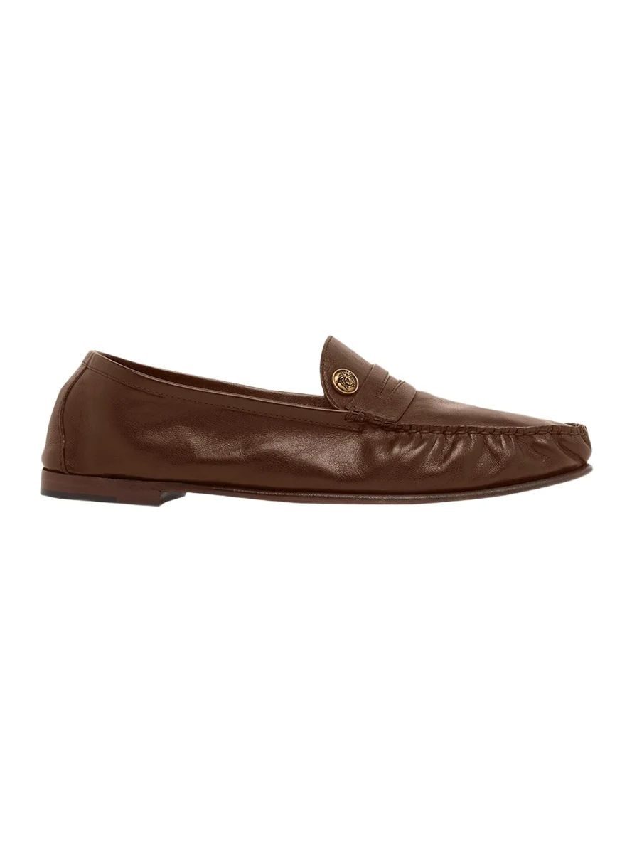 Men's Medusa Leather Moc-Toe Loafers Men's Medusa Leather Moc-Toe Loafers