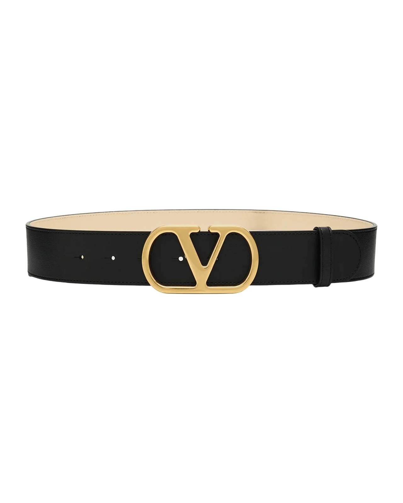 Valentino Garavani VLogo Signature Reversible Shiny Calfskin Belt 40MM