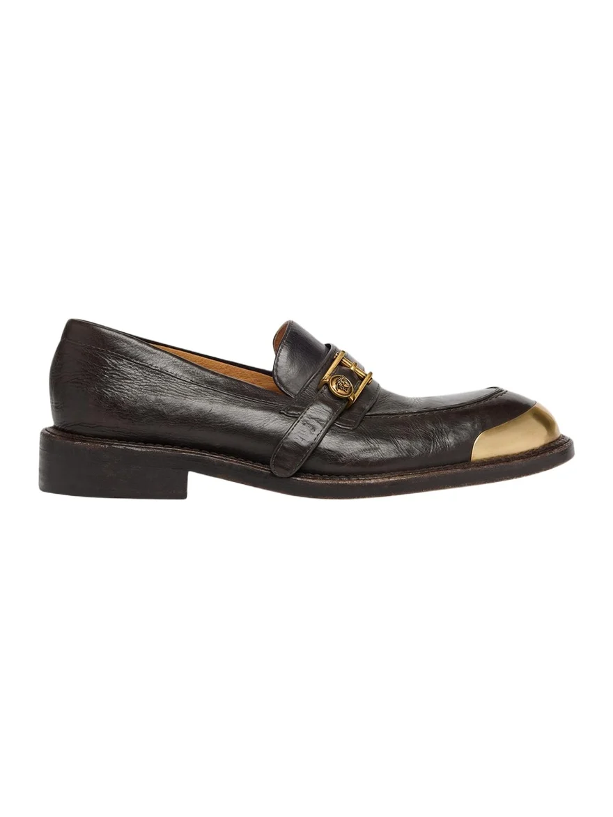 Men's Medusa Buckle Calf Leather Loafers Men's Medusa Buckle Calf Leather Loafers