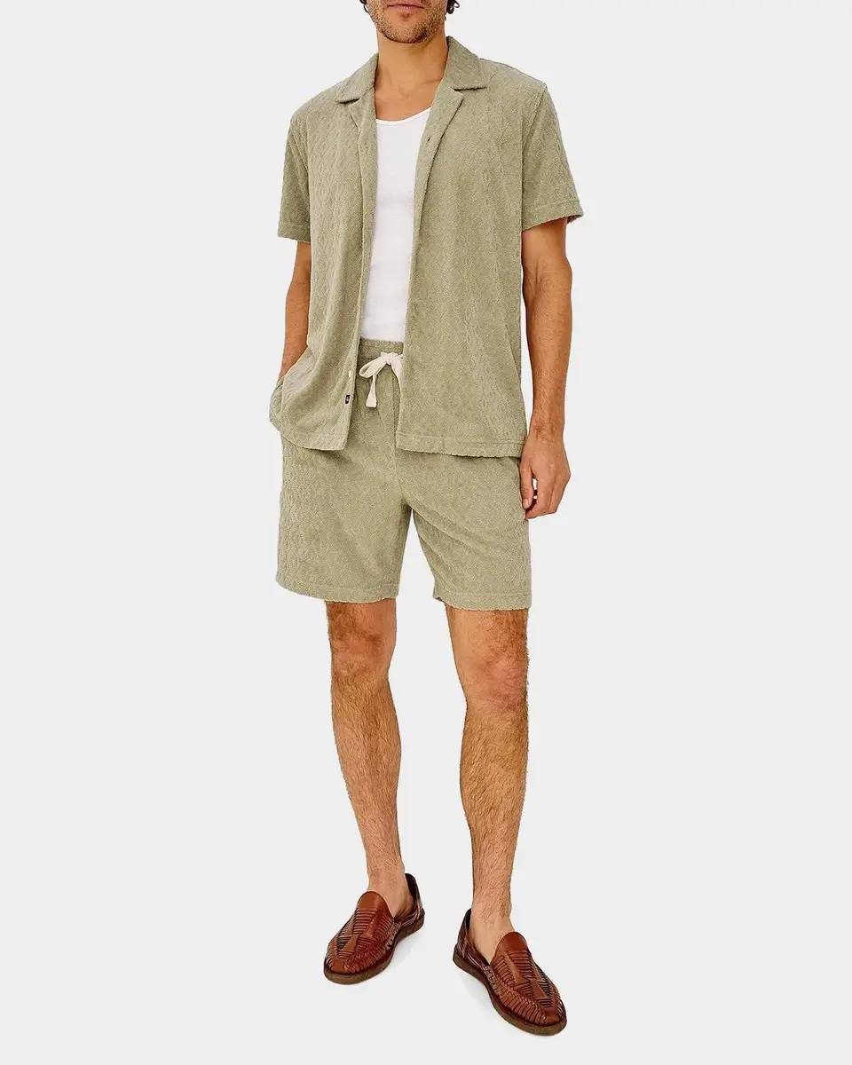 RAILS Men's Nova Terry Diamond-Jacquard Drawstring Shorts | Thumbnail 2
