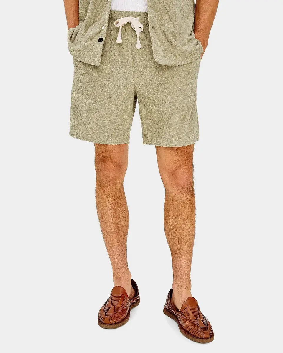 RAILS Men's Nova Terry Diamond-Jacquard Drawstring Shorts | Thumbnail 4