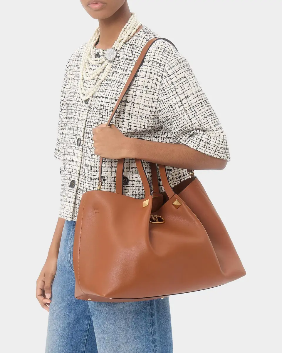 Valentino Garavani Large Soft Leather Shopping Bag | Thumbnail 2 Valentino Garavani Large Soft Leather Shopping Bag | Thumbnail 2