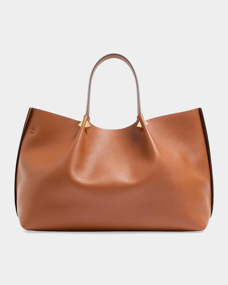 Valentino Garavani Large Soft Leather Shopping Bag | Thumbnail 3 Valentino Garavani Large Soft Leather Shopping Bag | Thumbnail 3