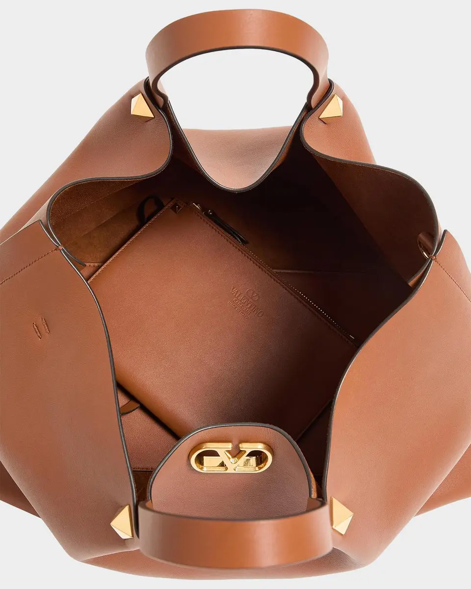 Valentino Garavani Large Soft Leather Shopping Bag | Thumbnail 4 Valentino Garavani Large Soft Leather Shopping Bag | Thumbnail 4