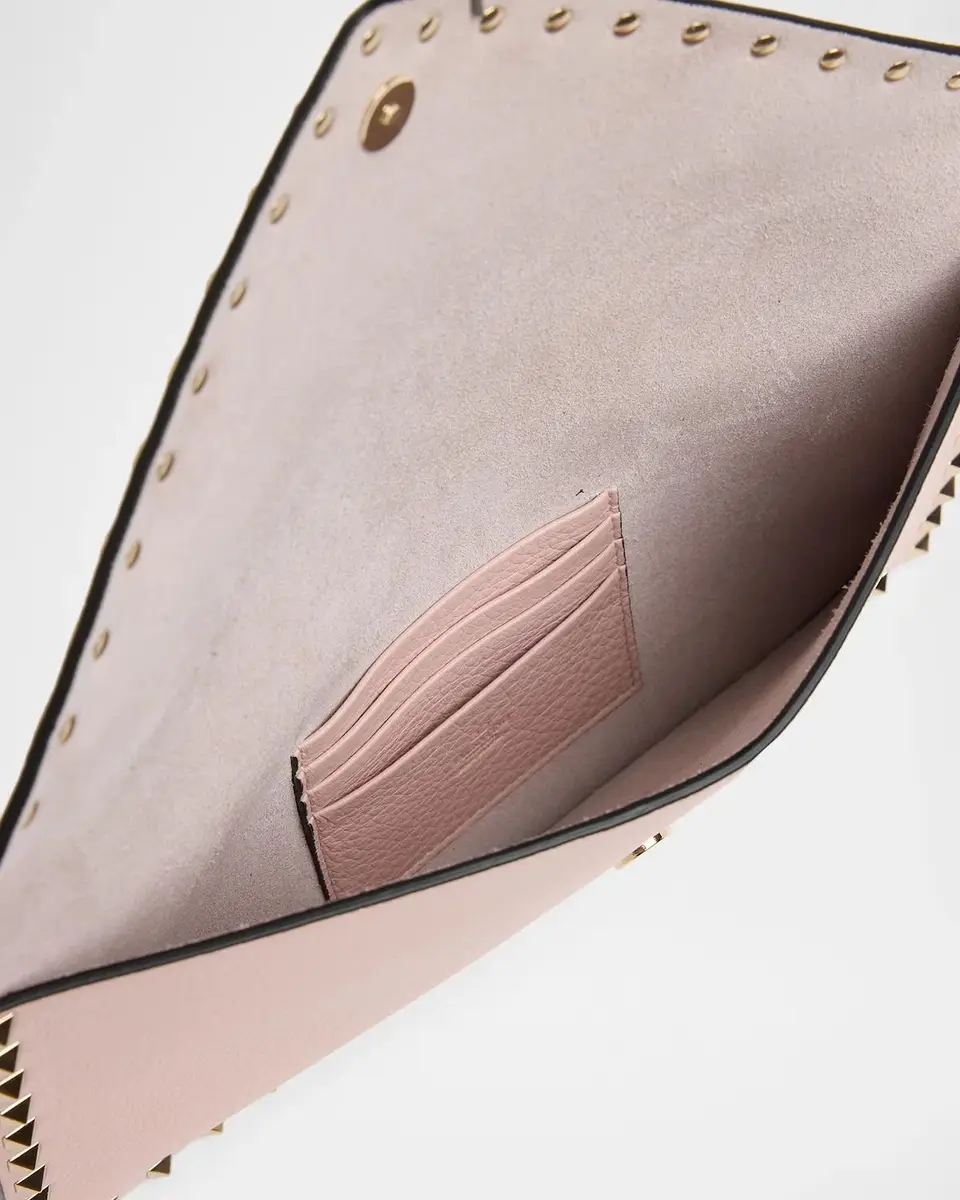 Valentino Garavani Rockstud Leather Envelope Pouch Clutch Bag | Thumbnail 3 Valentino Garavani Rockstud Leather Envelope Pouch Clutch Bag | Thumbnail 3