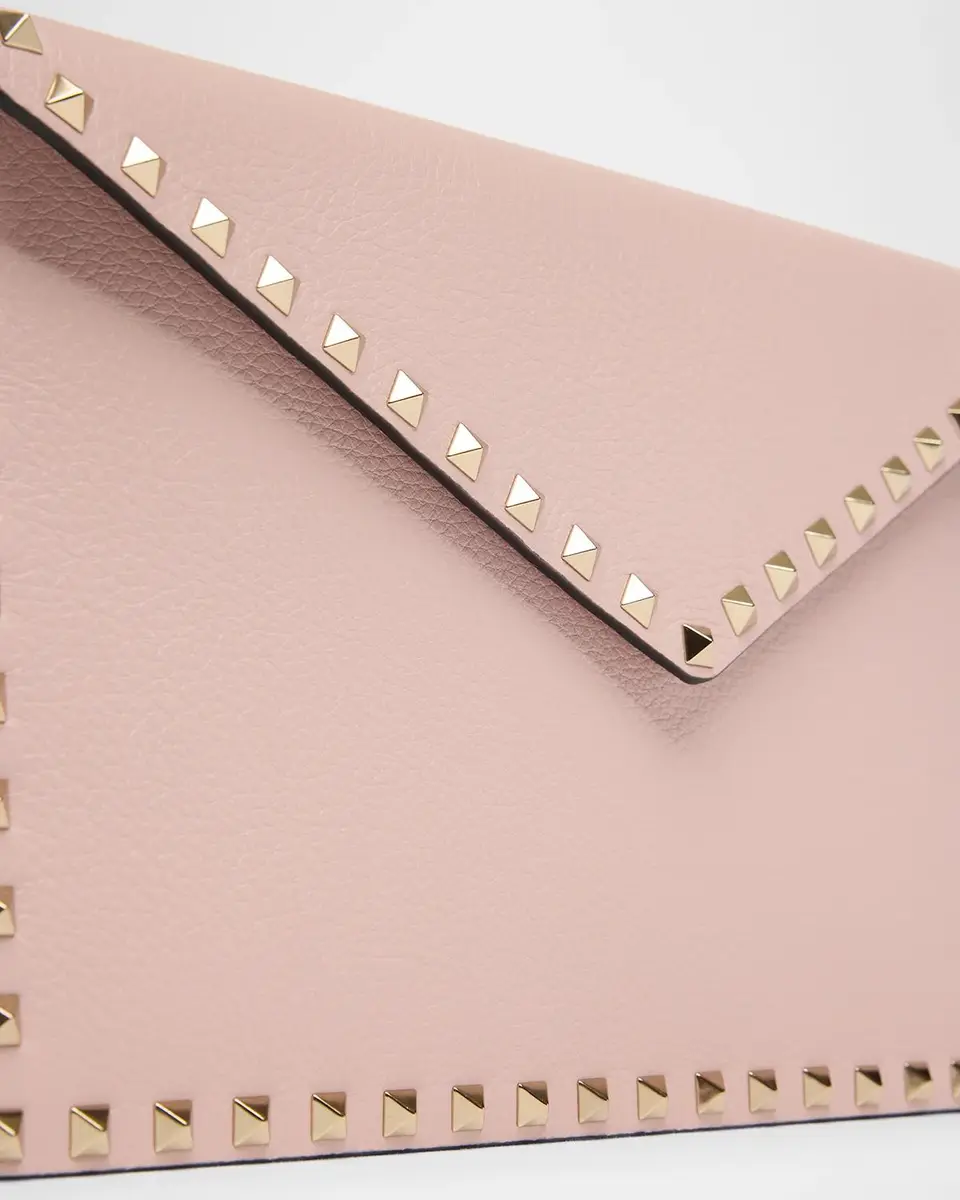Valentino Garavani Rockstud Leather Envelope Pouch Clutch Bag | Thumbnail 4 Valentino Garavani Rockstud Leather Envelope Pouch Clutch Bag | Thumbnail 4