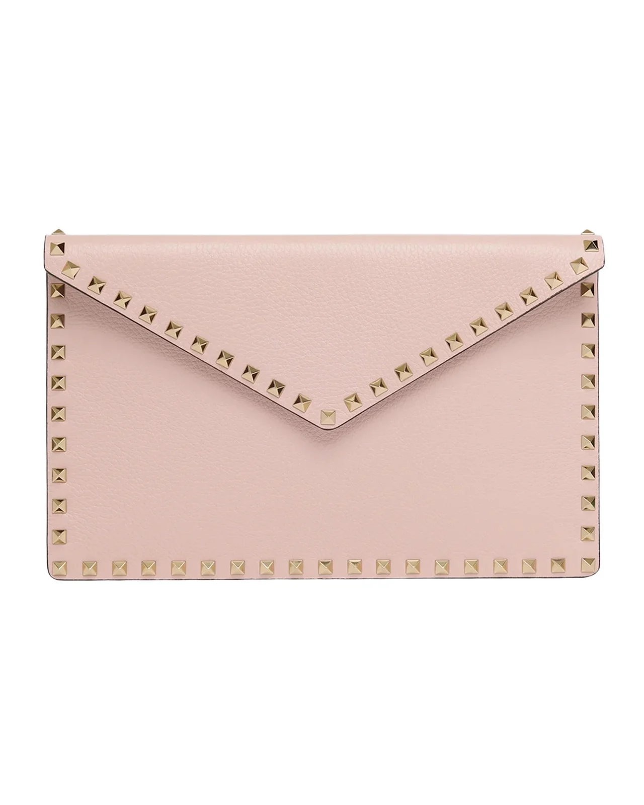 Valentino Garavani Rockstud Leather Envelope Pouch Clutch Bag