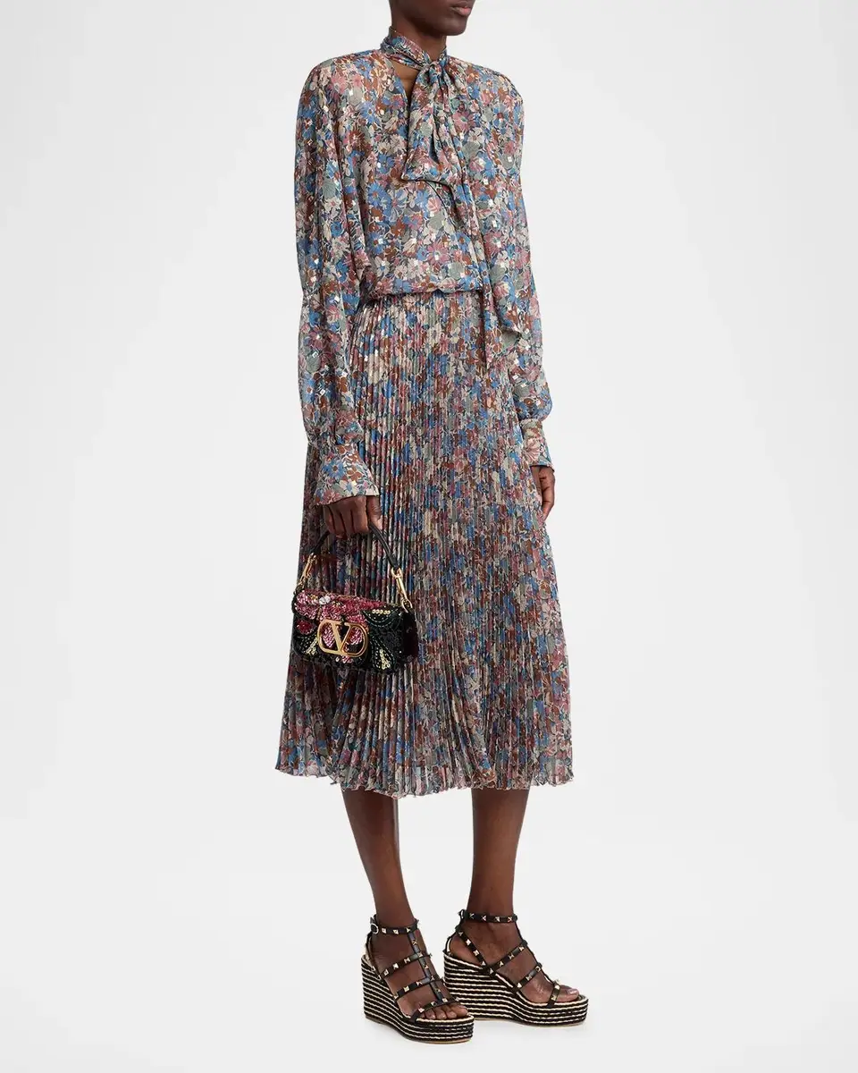 Valentino Garavani Loco Small Floral Sequin VLogo Shoulder Bag | Thumbnail 5