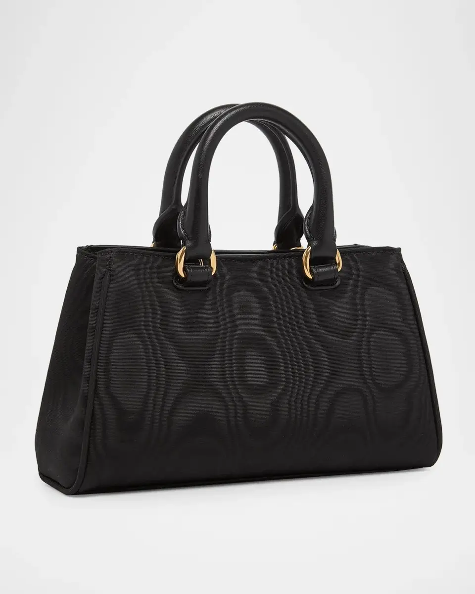 Valentino Garavani Rhinestone VLogo Moire Top-Handle Bag | Thumbnail 3