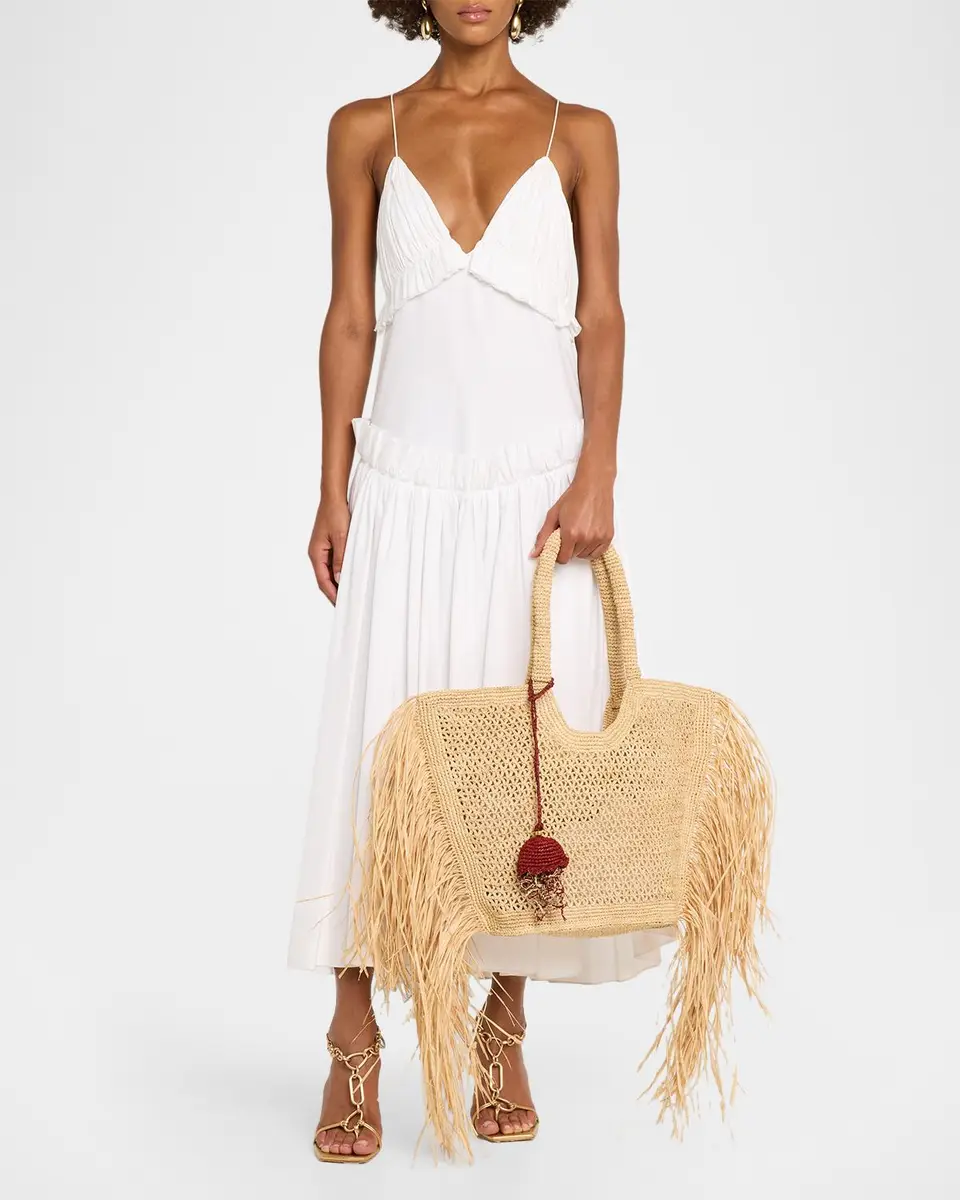 BTB Los Angeles Hunter Fringed Raffia Tote Bag | Thumbnail 5 BTB Los Angeles Hunter Fringed Raffia Tote Bag | Thumbnail 5