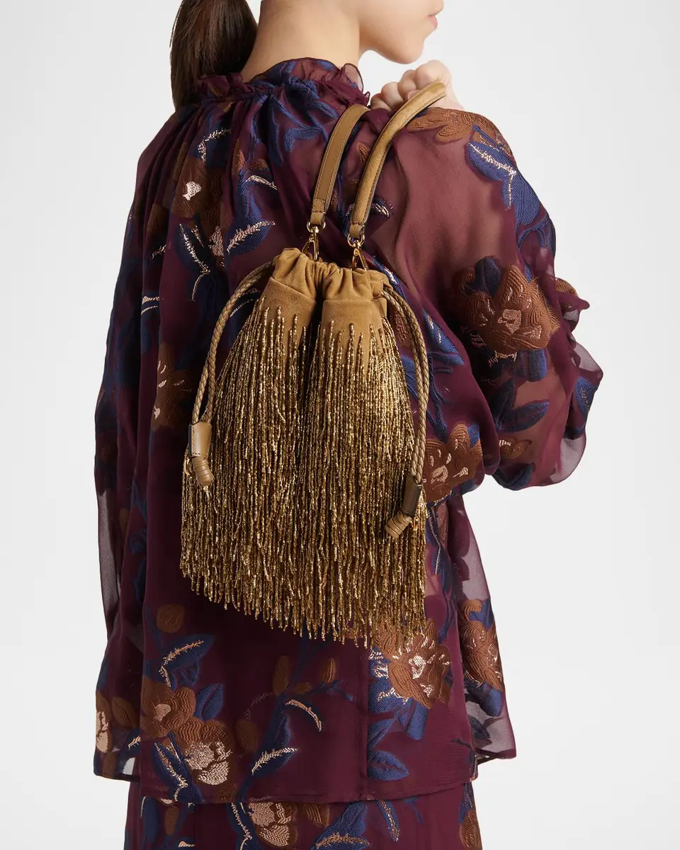 Etro Kalispera Beaded Fringe Leather Shoulder Bag | Thumbnail 2 Etro Kalispera Beaded Fringe Leather Shoulder Bag | Thumbnail 2