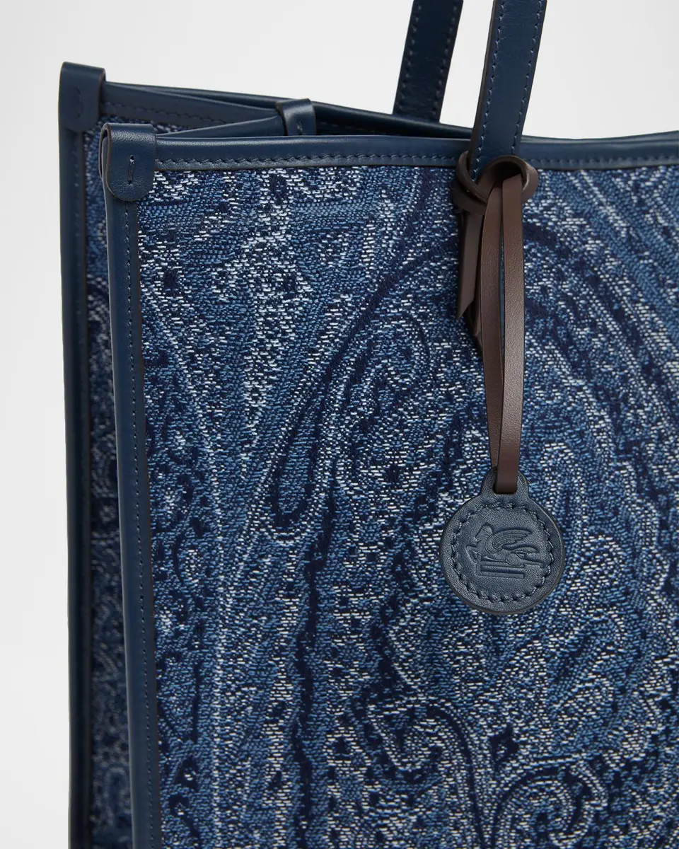 Etro Lovetrotter Large Jacquard Paisley Denim Tote Bag | Thumbnail 6 Etro Lovetrotter Large Jacquard Paisley Denim Tote Bag | Thumbnail 6