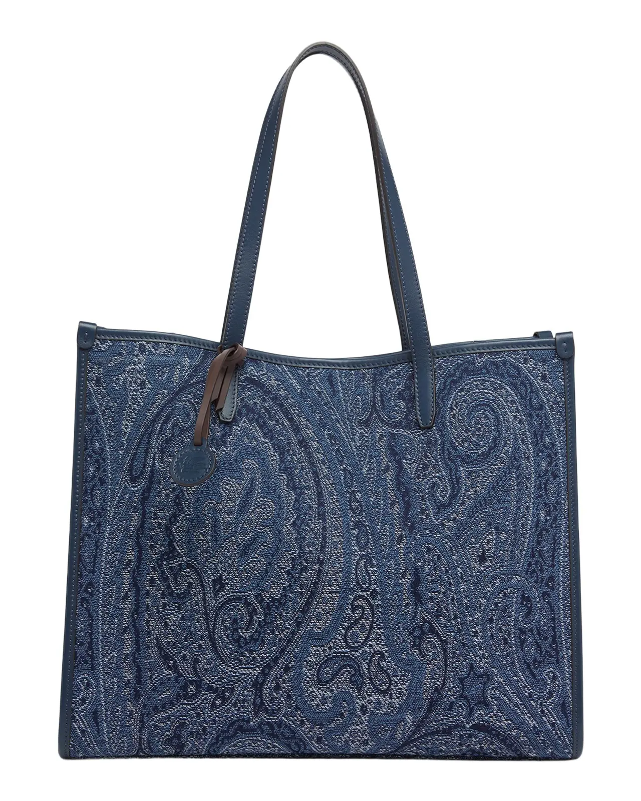 Etro Lovetrotter Large Jacquard Paisley Denim Tote Bag