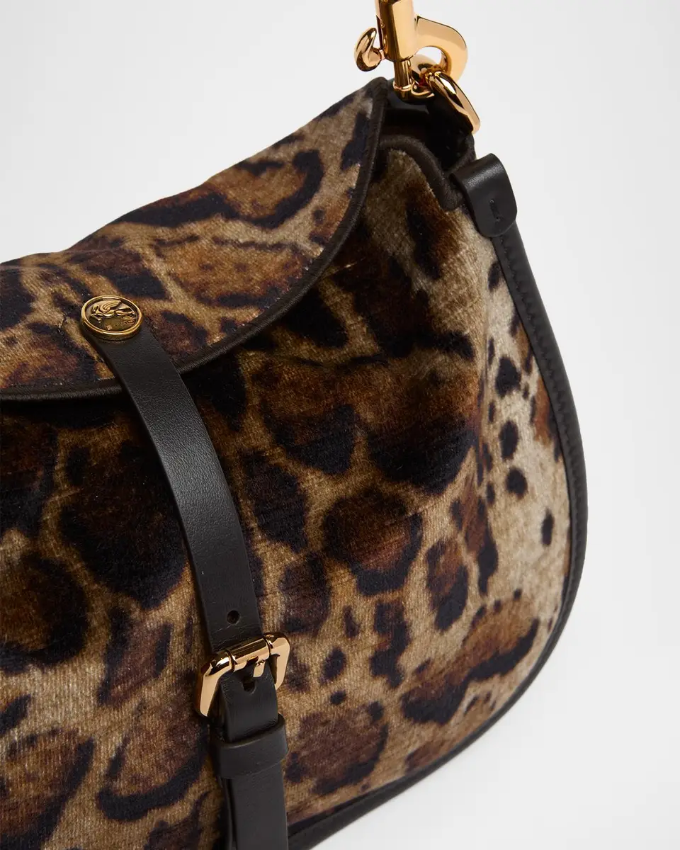 Etro Pony Medium Leopard-Print Velvet Shoulder Bag | Thumbnail 6 Etro Pony Medium Leopard-Print Velvet Shoulder Bag | Thumbnail 6