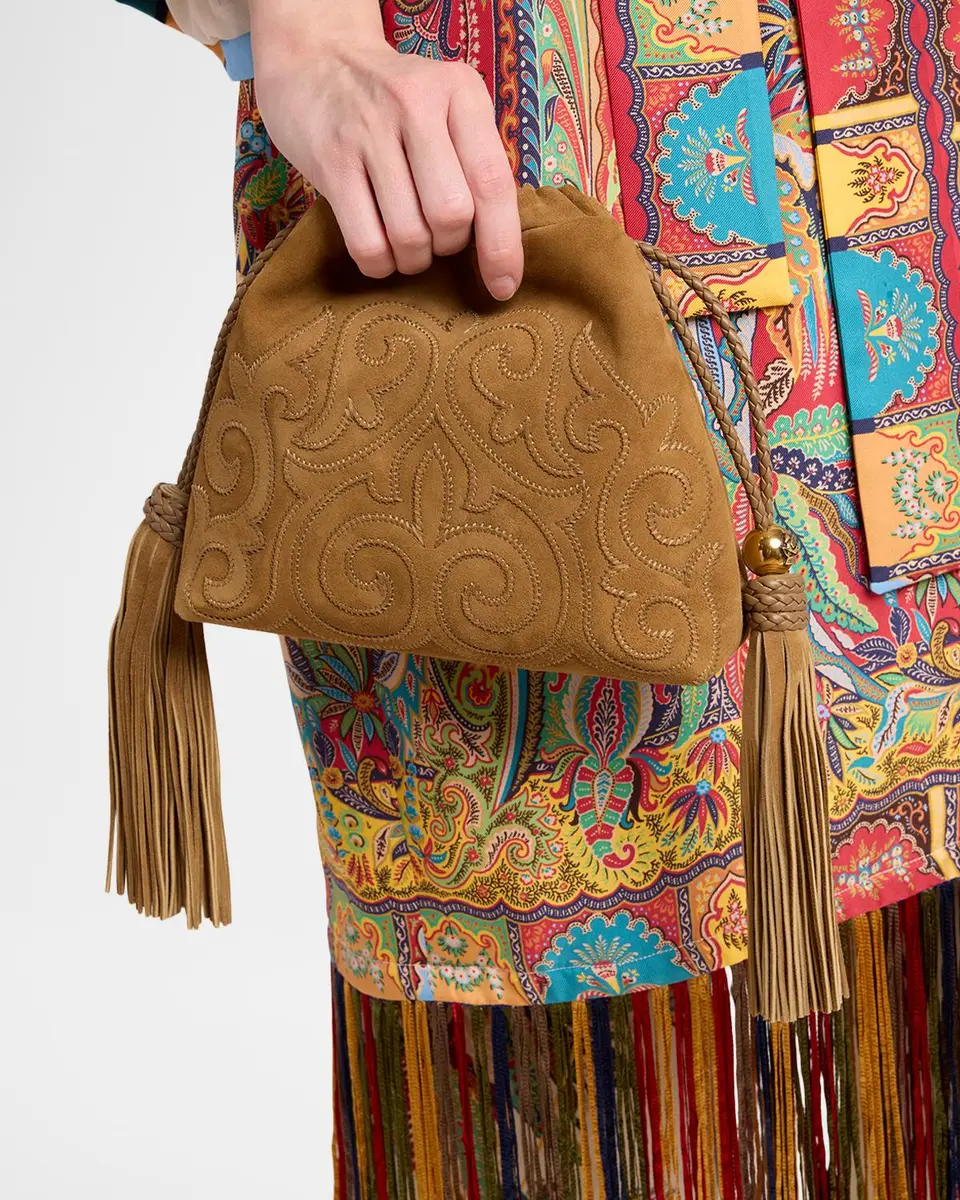 Etro Kalispera Extra-Small Suede Shoulder Bag | Thumbnail 2