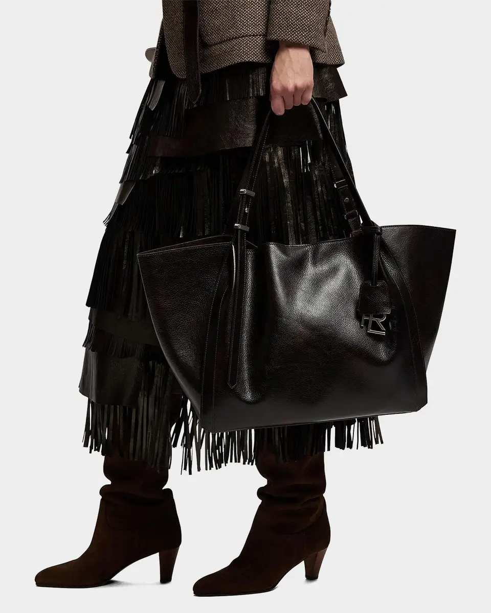 Ralph Lauren Collection RL 888 Distressed Leather Tote | Thumbnail 2