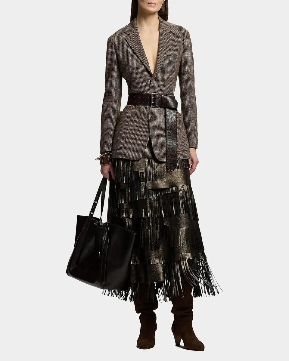 Ralph Lauren Collection RL 888 Distressed Leather Tote | Thumbnail 5