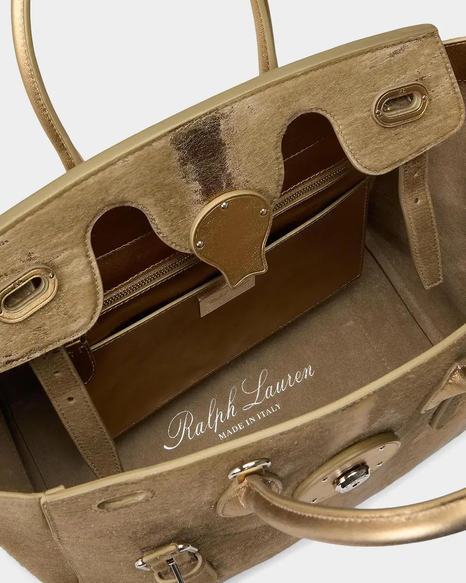Ralph Lauren Collection Extra-Soft Ricky 33 Foiled Haircalf Bag | Thumbnail 4 Ralph Lauren Collection Extra-Soft Ricky 33 Foiled Haircalf Bag | Thumbnail 4