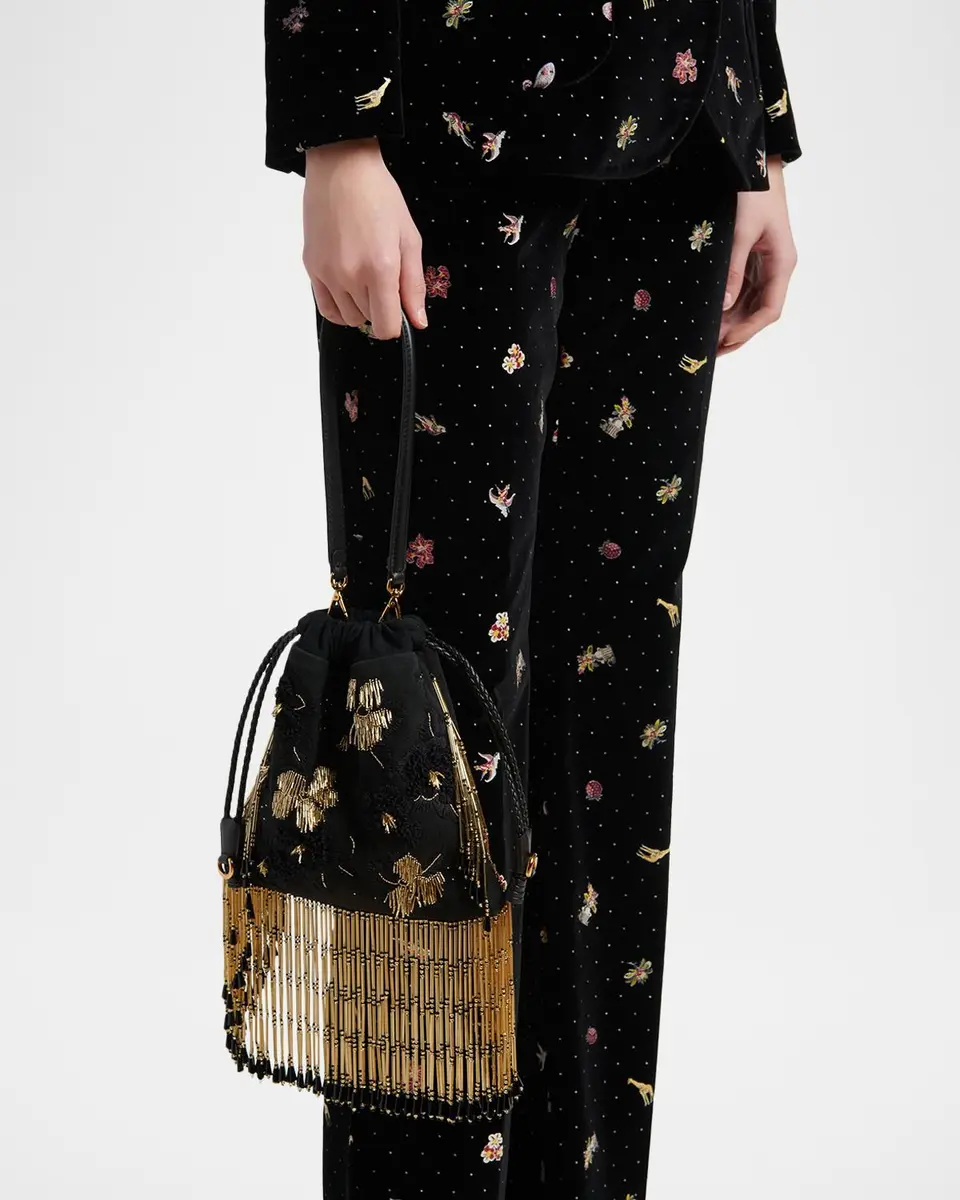 Etro Kalispera Small Beaded Suede Shoulder Bag | Thumbnail 2 Etro Kalispera Small Beaded Suede Shoulder Bag | Thumbnail 2