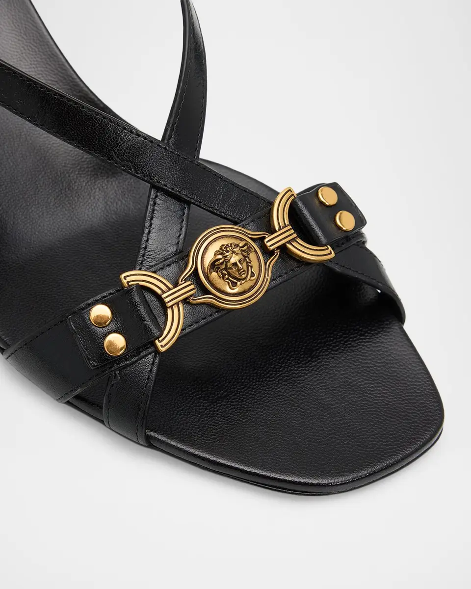 Versace Medusa 50MM Leather Sandals | Thumbnail 5 Versace Medusa 50MM Leather Sandals | Thumbnail 5
