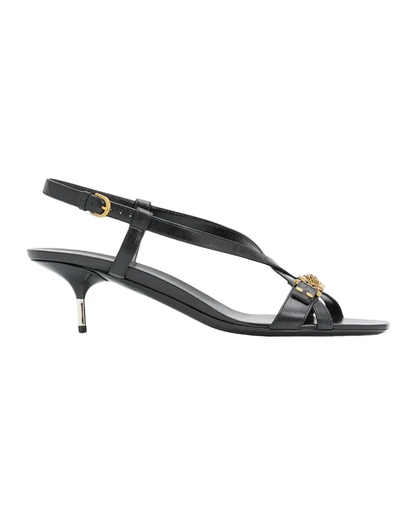 Versace Medusa 50MM Leather Sandals | Image 1 Versace Medusa 50MM Leather Sandals | Image 1