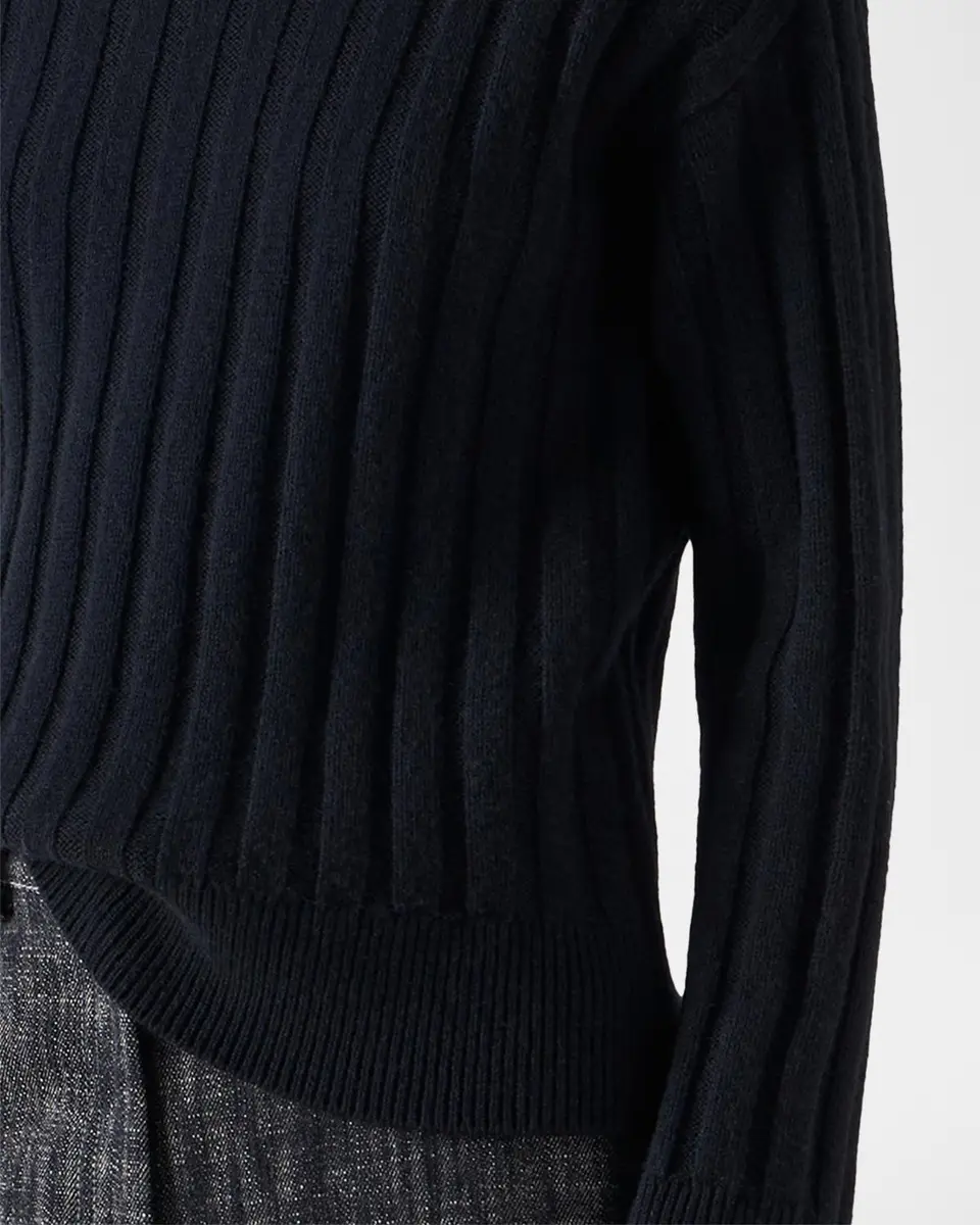 Akris punto Turtleneck Wool-Cashmere Wide Rib Sweater | Thumbnail 5 Akris punto Turtleneck Wool-Cashmere Wide Rib Sweater | Thumbnail 5