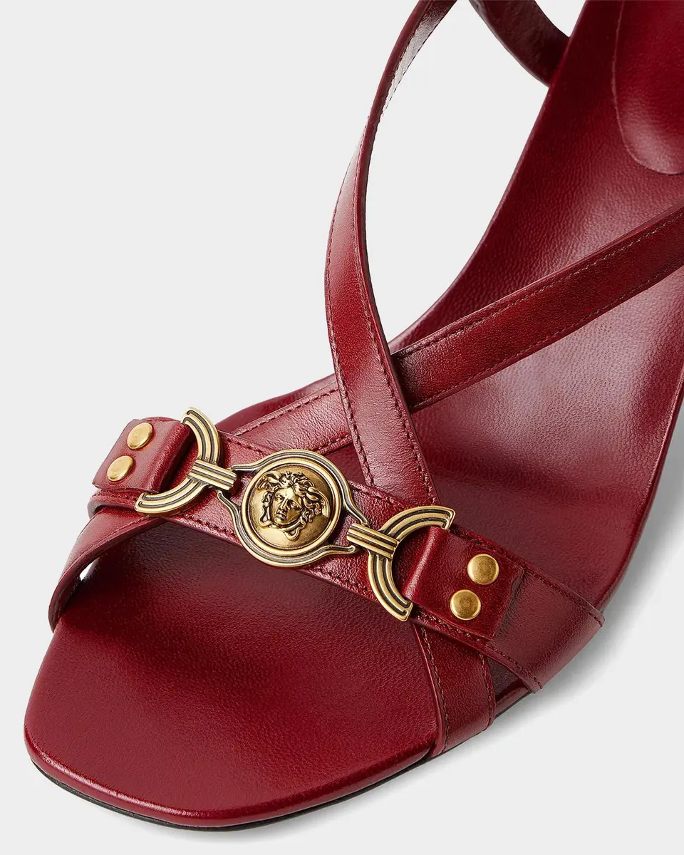 Versace Medusa 50MM Leather Sandals | Thumbnail 2