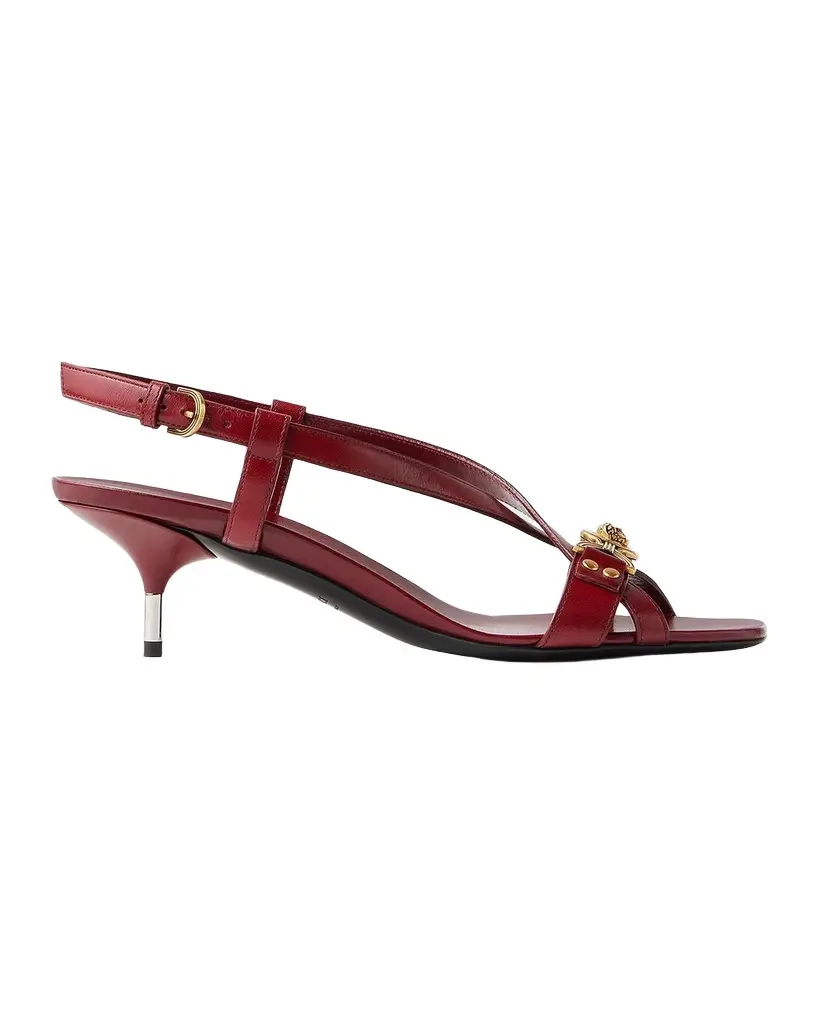 Versace Medusa 50MM Leather Sandals | Image 1 Versace Medusa 50MM Leather Sandals | Image 1