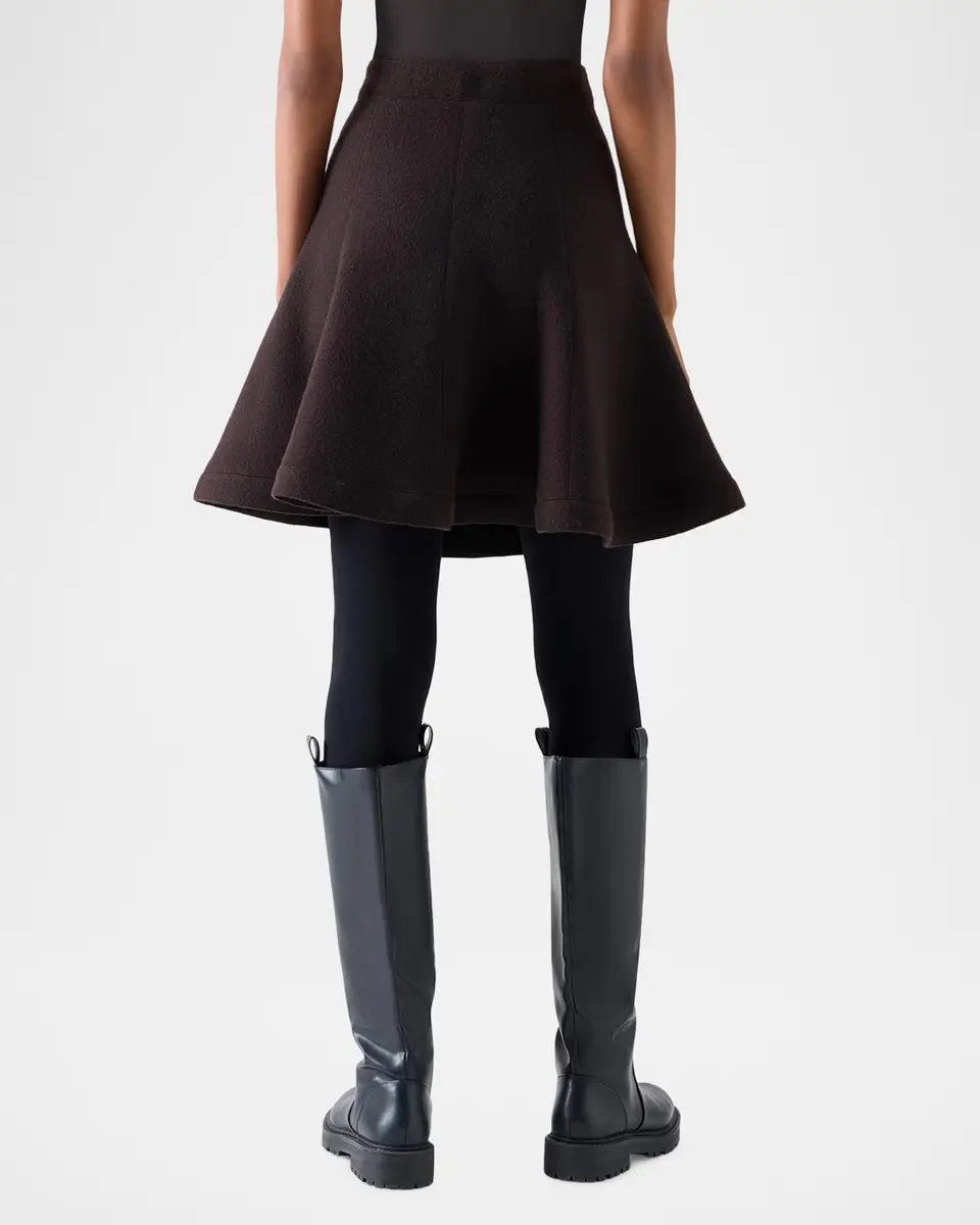 Akris punto Boiled Wool Panel Mini Skirt | Thumbnail 2