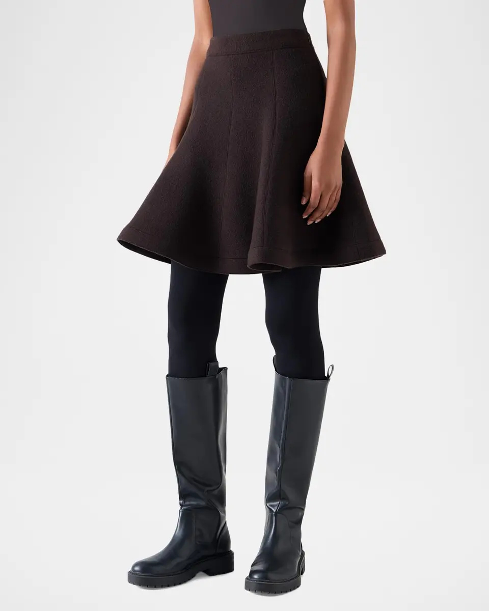 Akris punto Boiled Wool Panel Mini Skirt | Thumbnail 3