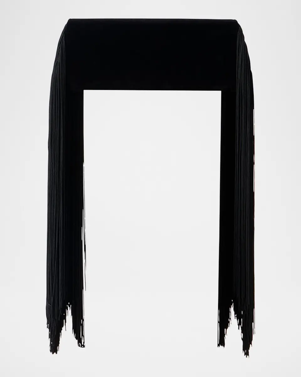 Akris Anouk Fringed Velvet Trapezoid Clutch Bag | Thumbnail 3 Akris Anouk Fringed Velvet Trapezoid Clutch Bag | Thumbnail 3