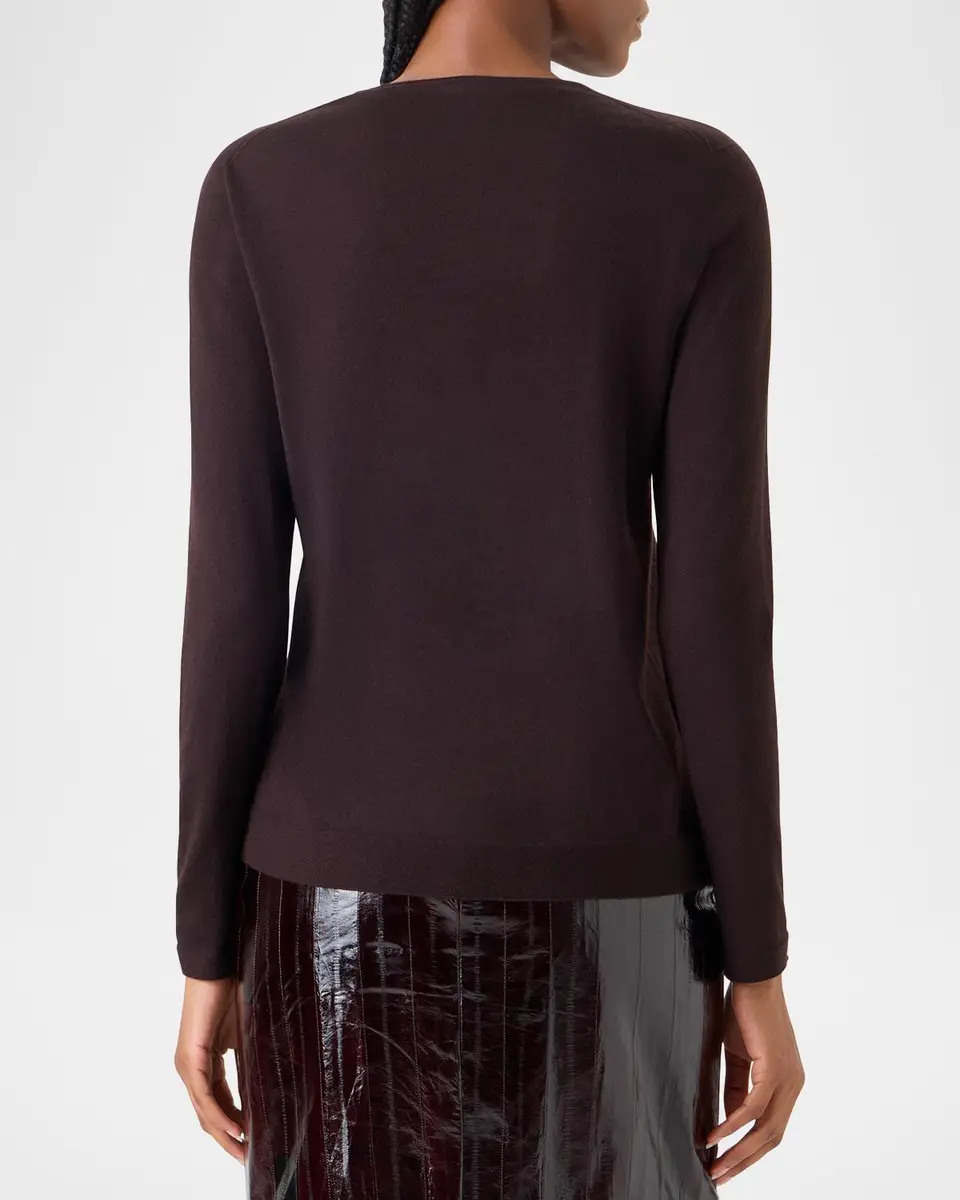 Akris Cashmere-Silk Fine Gauge Knit Sweater | Thumbnail 3 Akris Cashmere-Silk Fine Gauge Knit Sweater | Thumbnail 3