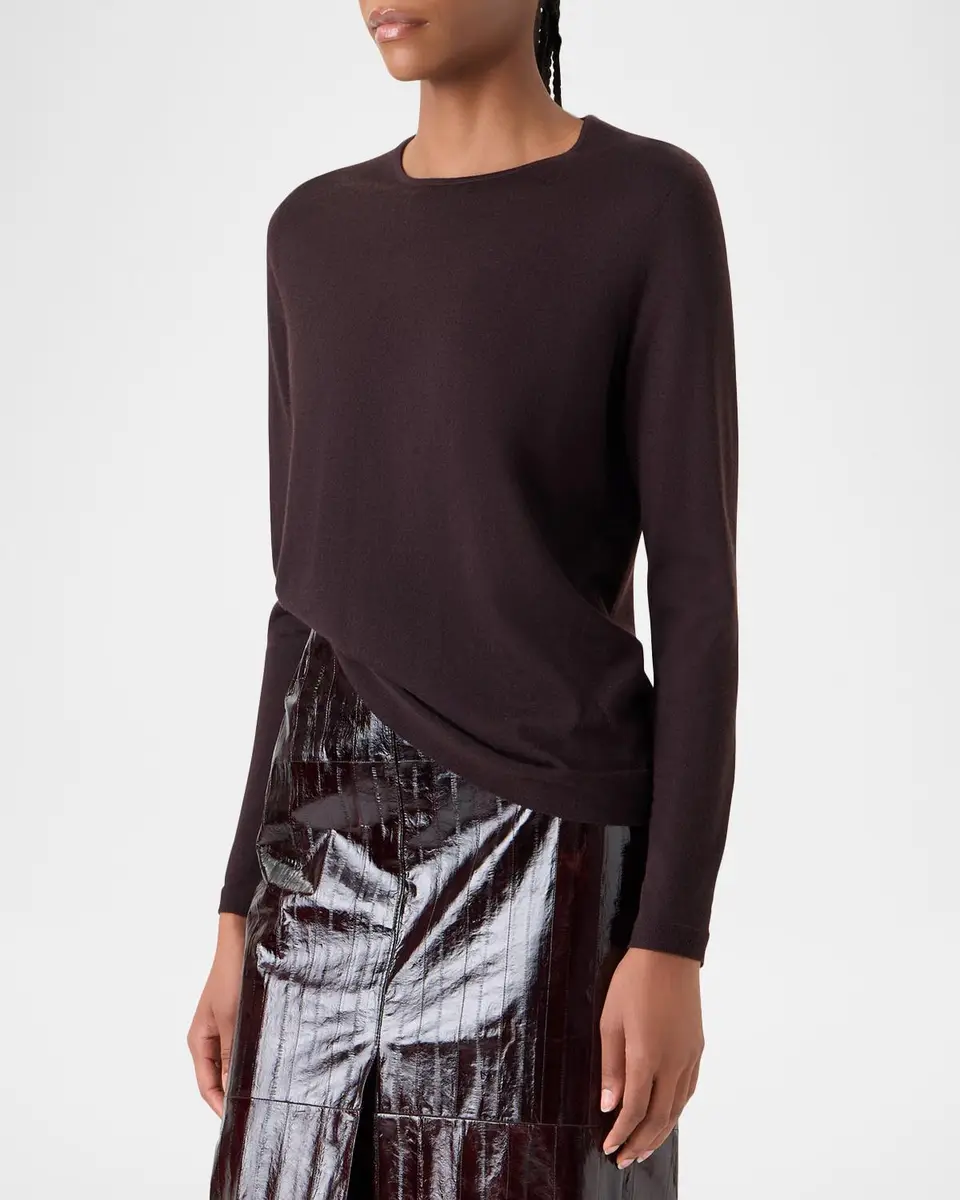 Akris Cashmere-Silk Fine Gauge Knit Sweater | Thumbnail 6 Akris Cashmere-Silk Fine Gauge Knit Sweater | Thumbnail 6