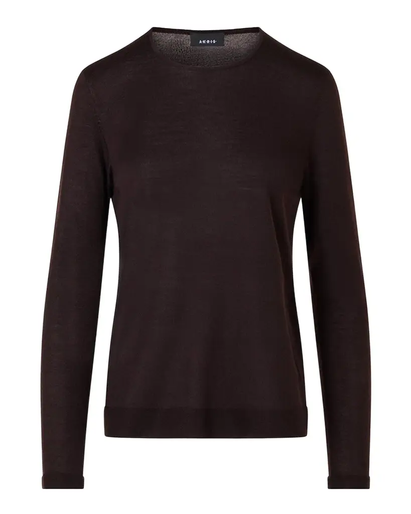 Akris Cashmere-Silk Fine Gauge Knit Sweater
