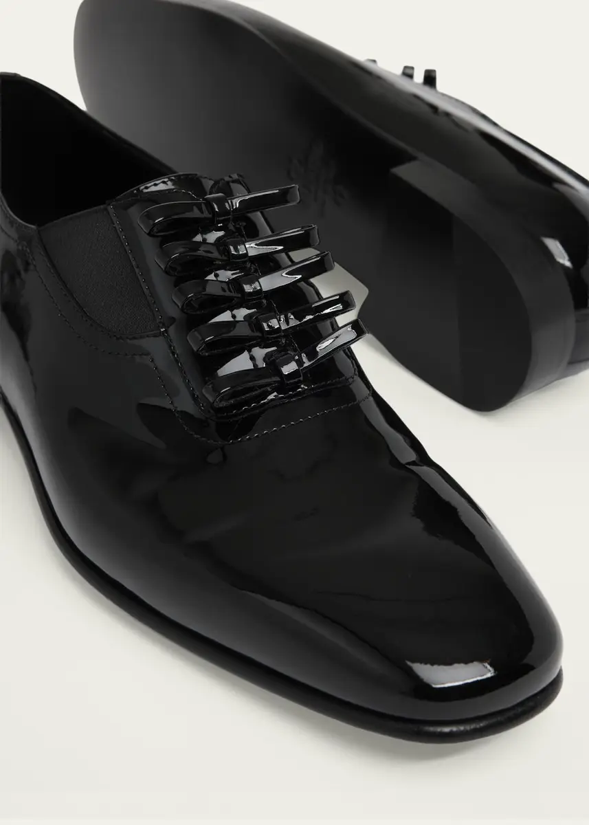 Valentino Garavani Men's Pas Des Dieux Oxfords in Patent Leather | Thumbnail 5
