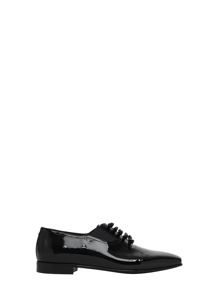 Valentino Garavani Men's Pas Des Dieux Oxfords in Patent Leather | Image 1 Valentino Garavani Men's Pas Des Dieux Oxfords in Patent Leather | Image 1