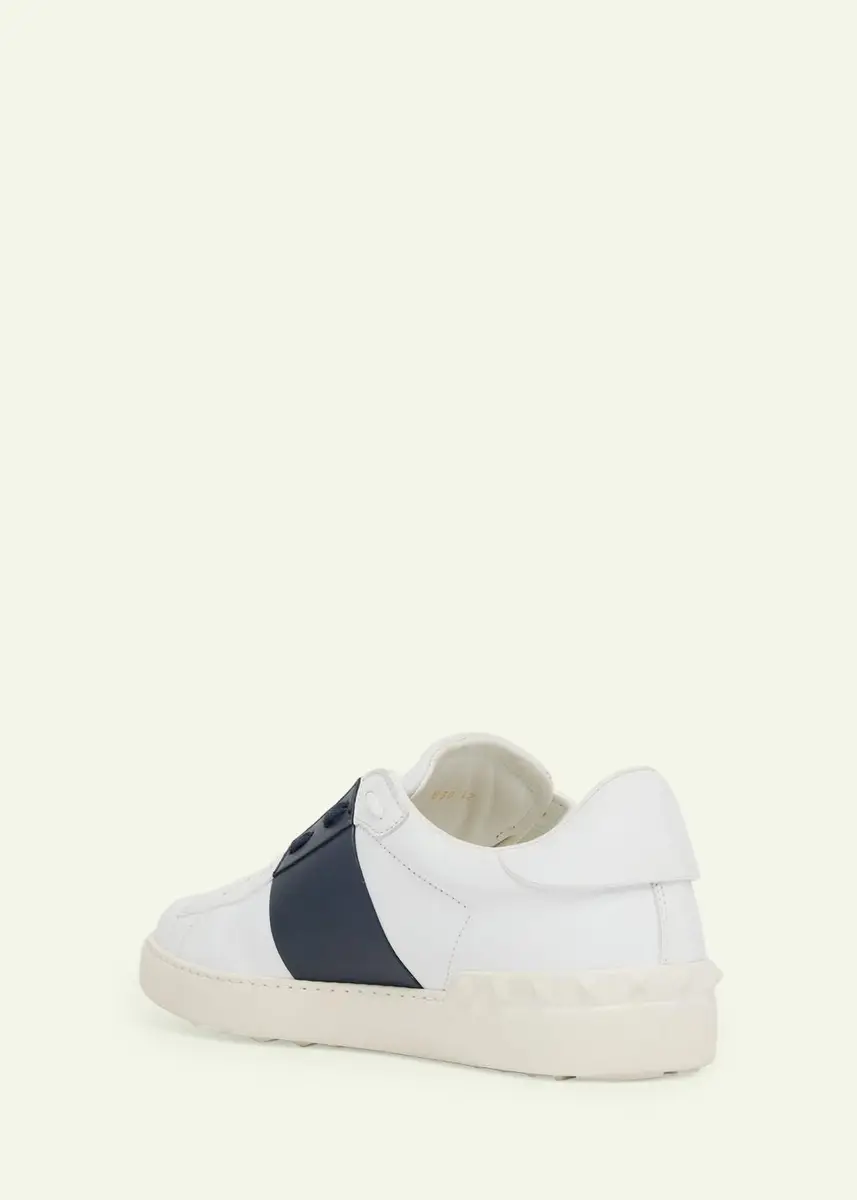 Valentino Garavani Men's Open Calfskin Sneakers | Thumbnail 4 Valentino Garavani Men's Open Calfskin Sneakers | Thumbnail 4
